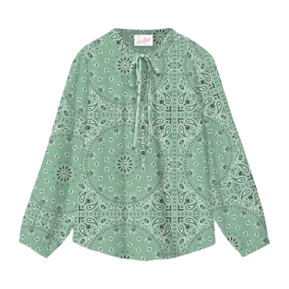 Camicia Donna in Seta Bandanna Rotonda