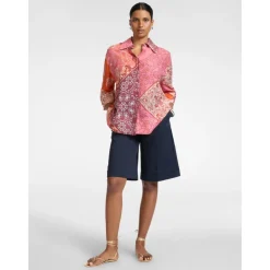 Camicia in organza di Lyocell stampato
