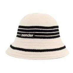 Cappello a secchiello a righe in misto cotone