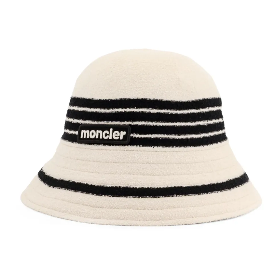 Cappello a secchiello a righe in misto cotone