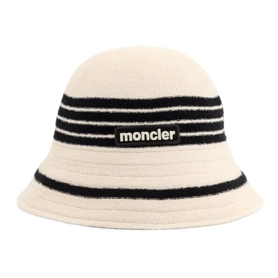 Cappello a secchiello a righe in misto cotone
