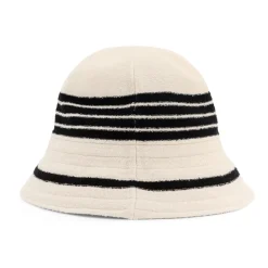 Cappello a secchiello a righe in misto cotone