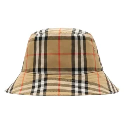 Cappello a secchiello in cotone a quadri