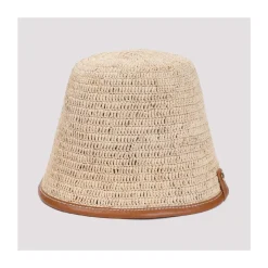 Cappello Bob in Pelle Marrone con Visiera