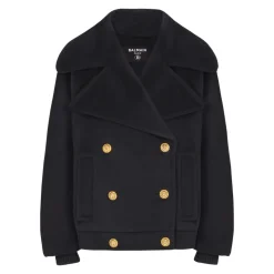 Cappotto doppiopetto in lana con 4 bottoni