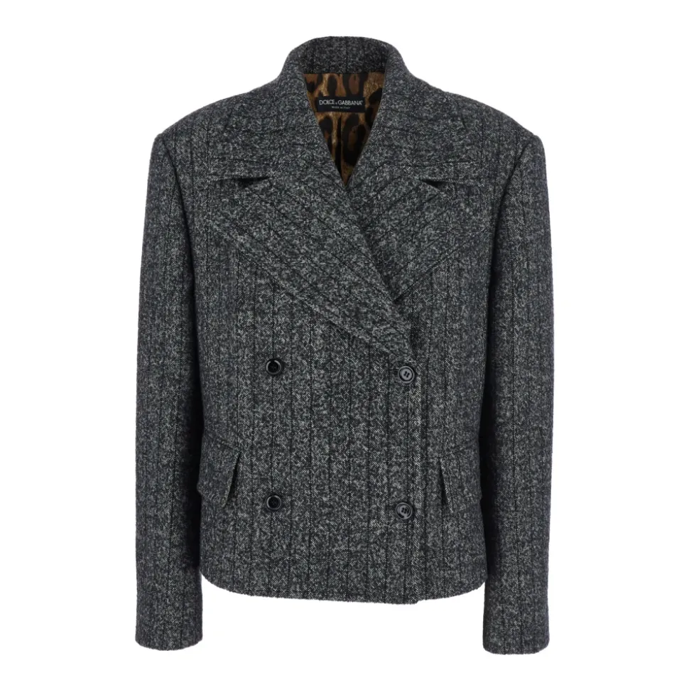 Cappotto Grigio da Donna a Doppio Petto