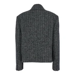 Cappotto Grigio da Donna a Doppio Petto