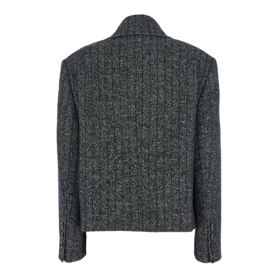Cappotto Grigio da Donna a Doppio Petto