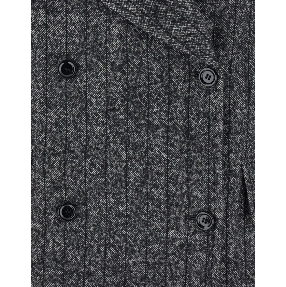 Cappotto Grigio da Donna a Doppio Petto