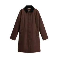 Cappotto in tessuto Ramar con collo in velluto a coste