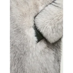 Cappotto Lussuoso in Finta Pelliccia Natalie - Grigio