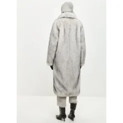 Cappotto Lussuoso in Finta Pelliccia Natalie - Grigio
