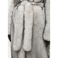 Cappotto Lussuoso in Finta Pelliccia Natalie - Grigio