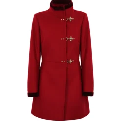 Cappotto rosso in misto lana Virginia