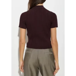 Cardigan Corto a Maniche Corte a Costine