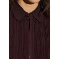 Cardigan Corto a Maniche Corte a Costine