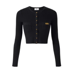 Cardigan in maglia micro-intrecciata