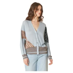 Cardigan Jacquard con Lurex
