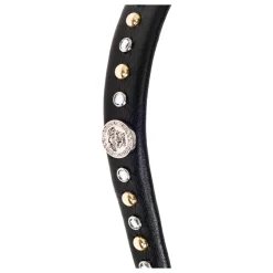 Cerchietto in pelle decorato