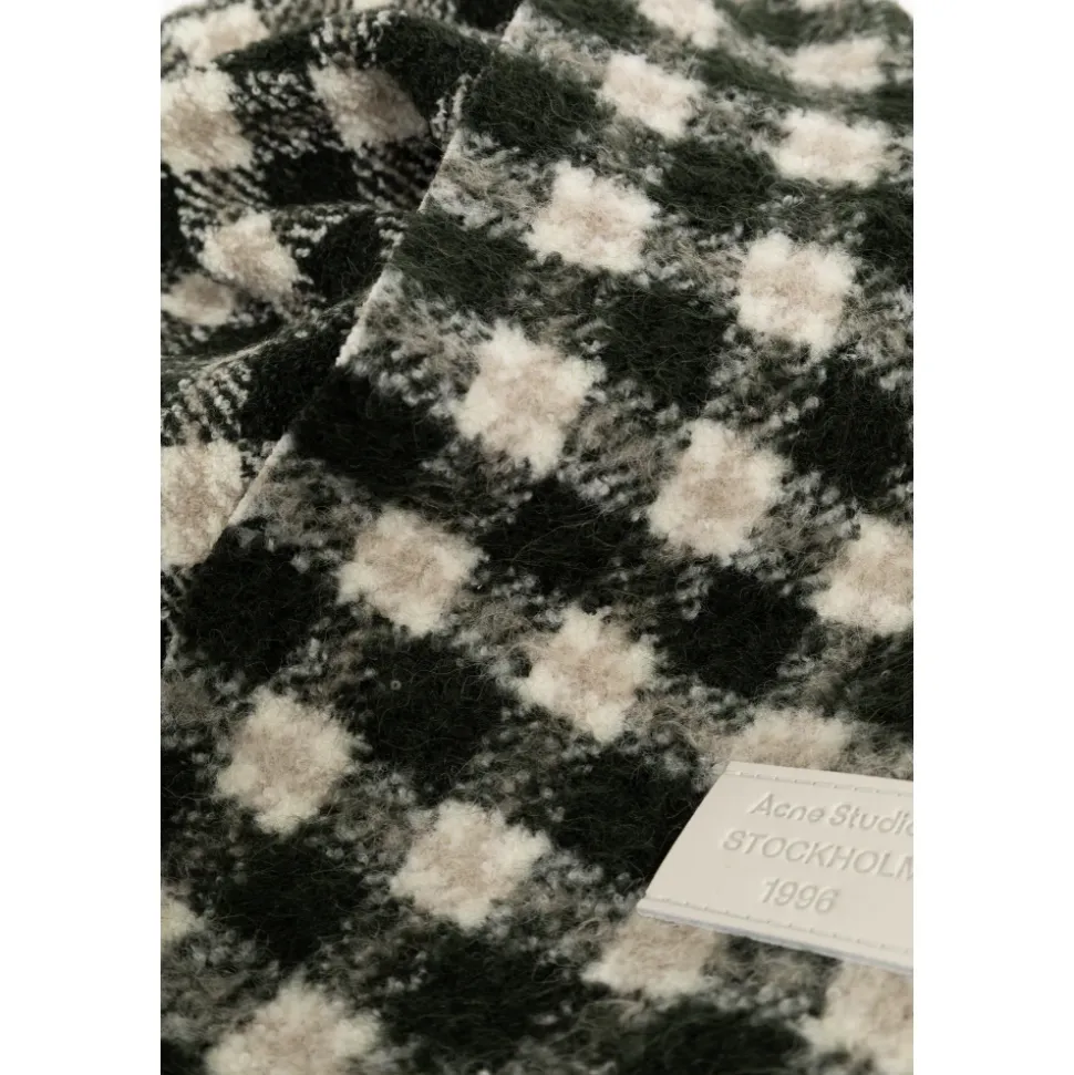 Checked Logo Scarf