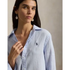 Chemise lin coupe droite