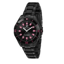 CHIARA FERRAGNI - Donna - R1953101505 - Orologio Sport Total Black con Zirconi Baguette Pink 36mm