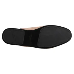 Ciabatte Piatte in Pelle Scamosciata Beige