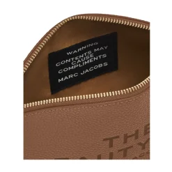 Cinturino da Polso in Pelle Marrone con Stampa Logo