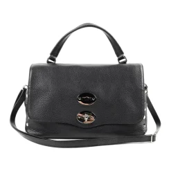 Classica borsa a tracolla in pelle nera