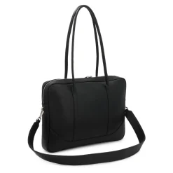 Classica borsa per laptop in pelle nera
