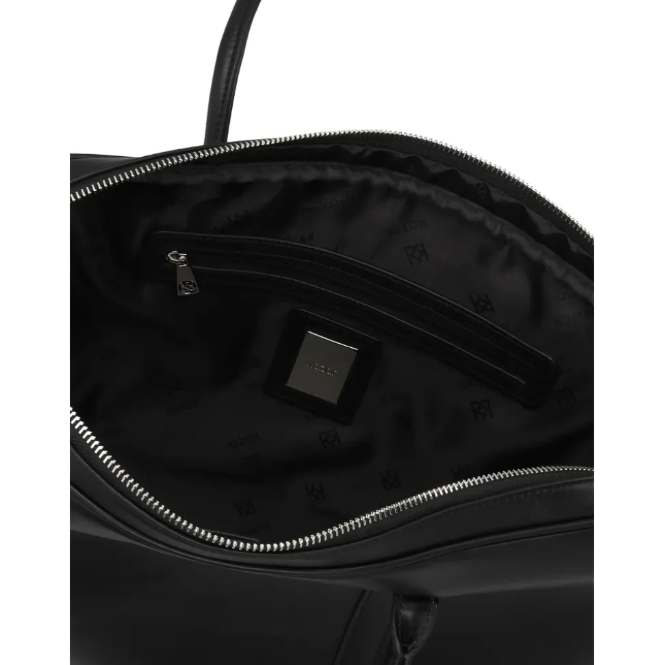 Classica borsa per laptop in pelle nera