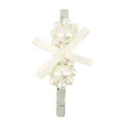 Clip per Capelli con Perla - Bianco
