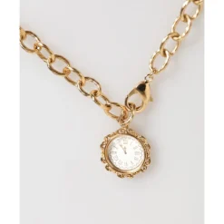 Clock Watch Statement Necklace