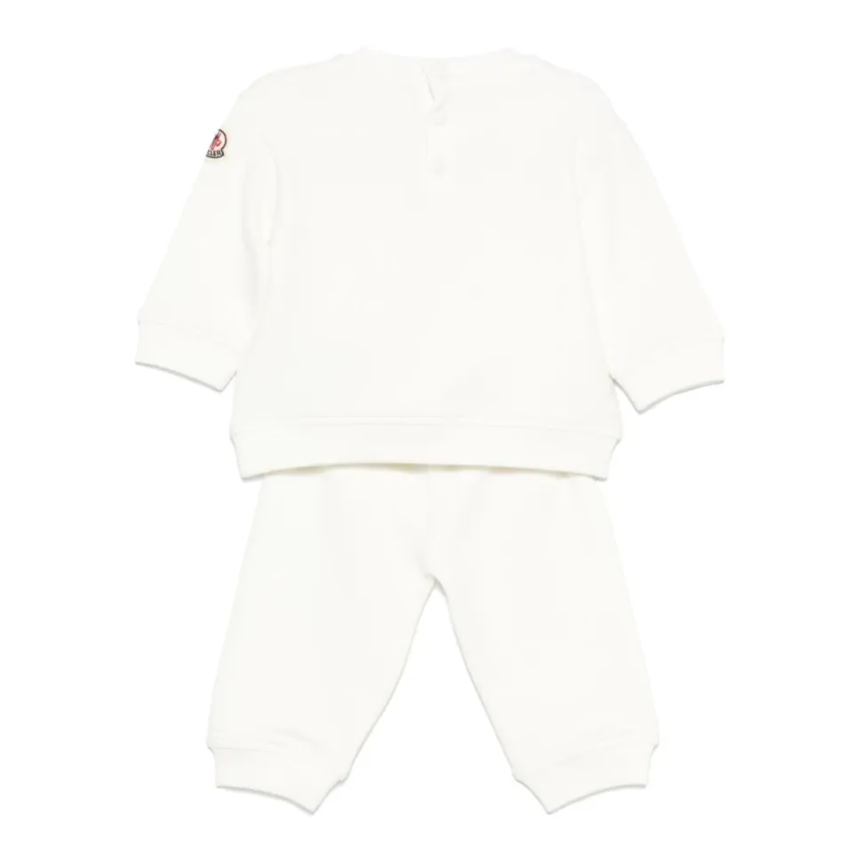 Completo sportivo in cotone con logo ricamato
