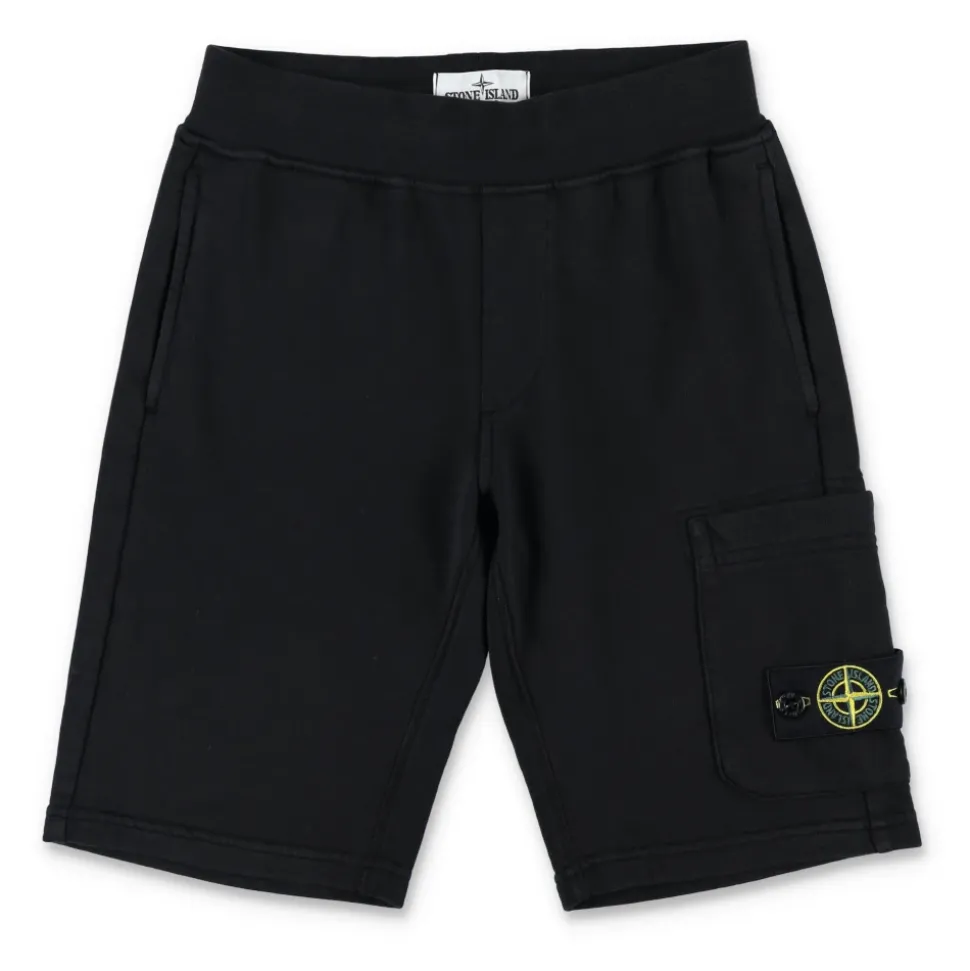 Cotton Fleece Cargo Bermuda Shorts