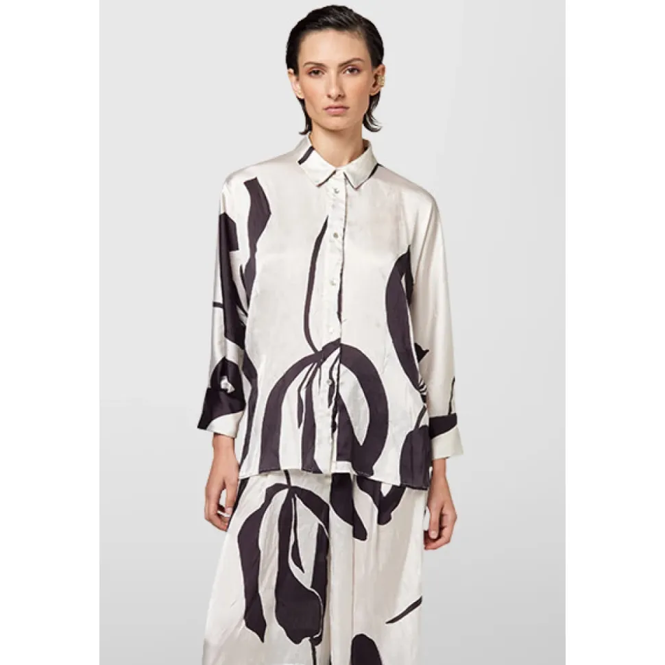 Crikle Flower Kimono Shirt