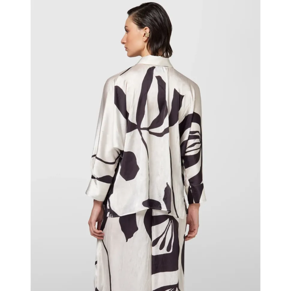 Crikle Flower Kimono Shirt