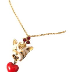 Cuore Oro Pendente Cristallo Charm