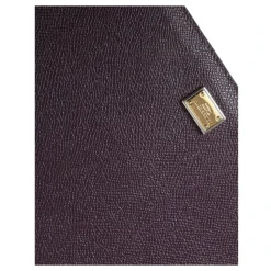 Custodia in pelle con logo e placca per tablet