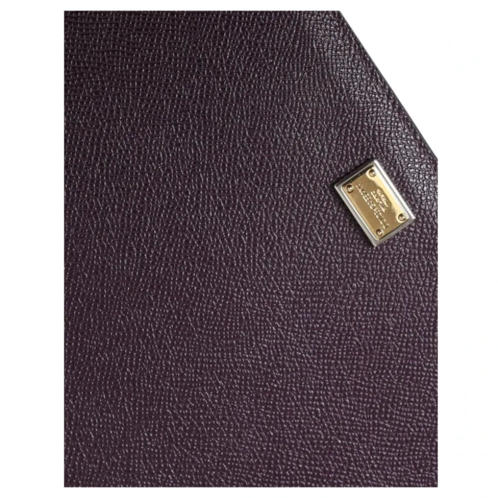 Custodia in pelle con logo e placca per tablet