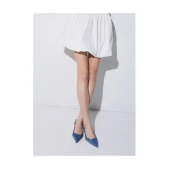 Décolleté a punta in pelle
