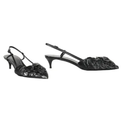 Décolleté Slingback a Punta con Applicazione Floreale