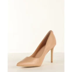 Décolleté Stiletto in Pelle con Placca Logo