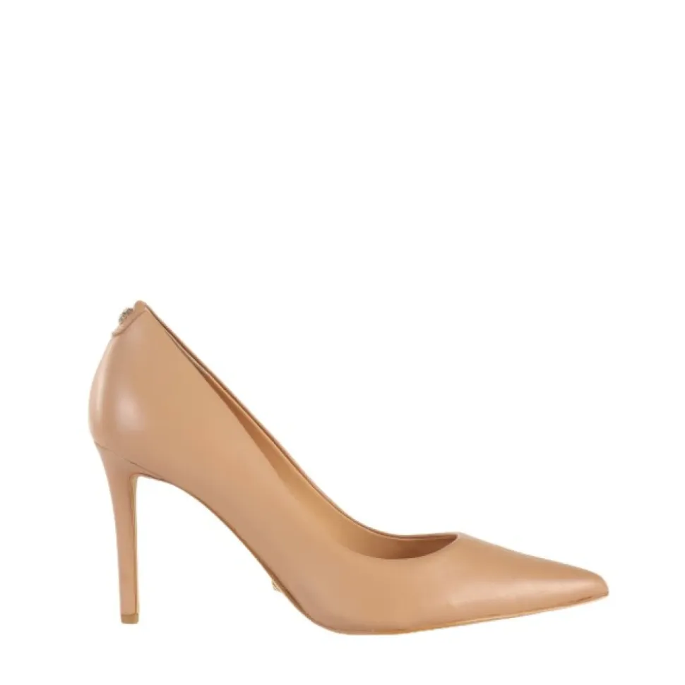 Décolleté Stiletto in Pelle con Placca Logo