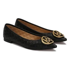 Décolleté trapuntate con monogramma piatte