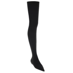 Dolce & Gabbana Stretch Jersey Thigh High Boots