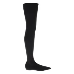 Dolce & Gabbana Stretch Jersey Thigh High Boots