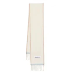 Echarpe etroite laine mohair bords frangés