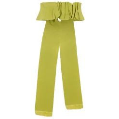 Elegante accessorio per capelli verde acido con fiocco, versatile e chic.