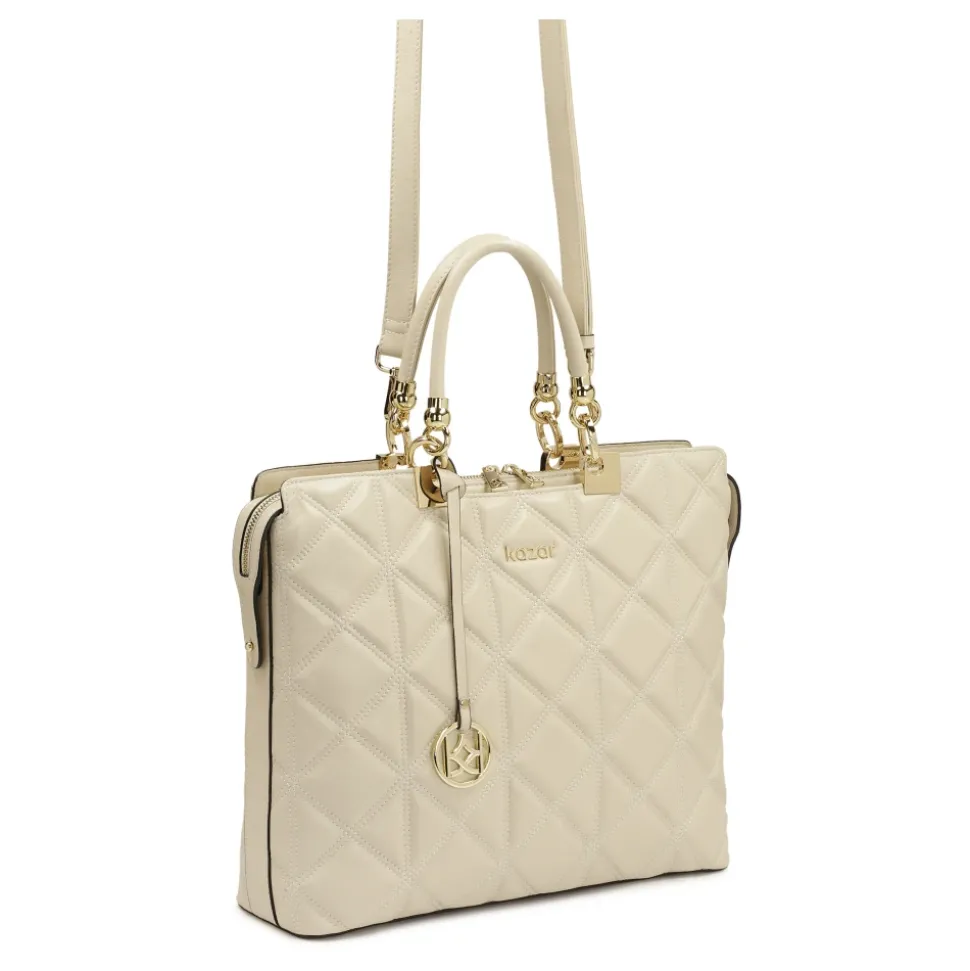Elegante borsa in pelle trapuntata